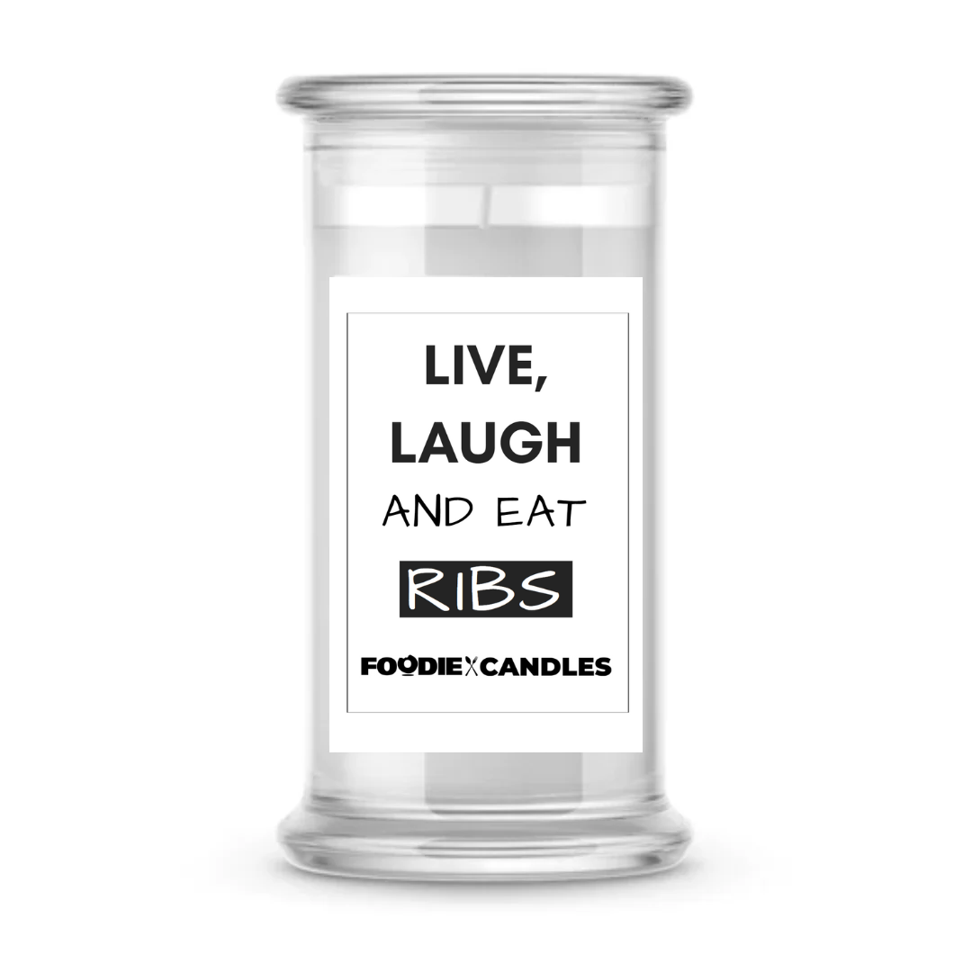 Live, Laugh and Eat Ribs | Foodie Candles