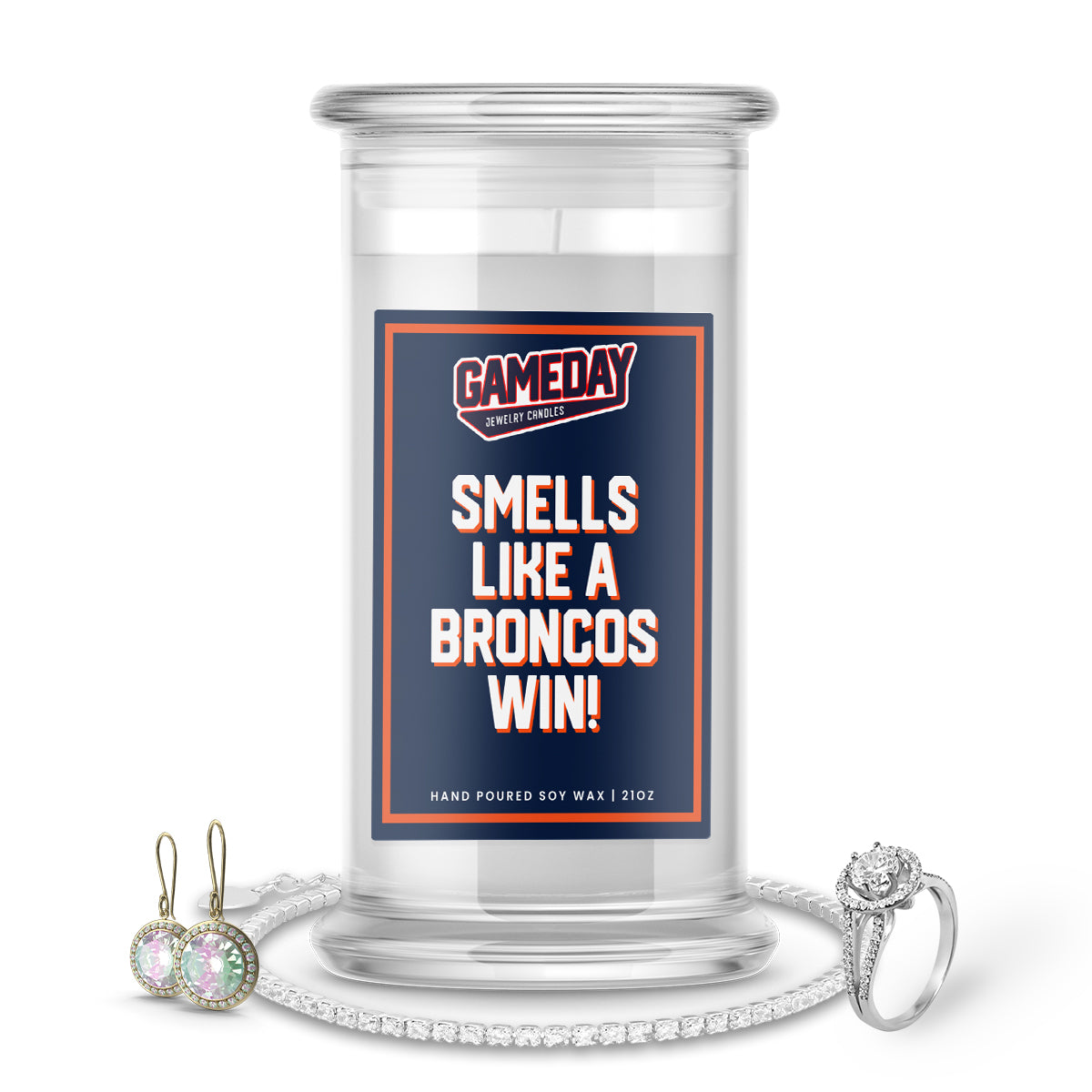 Denver Broncos Game Day Jewelry Candles