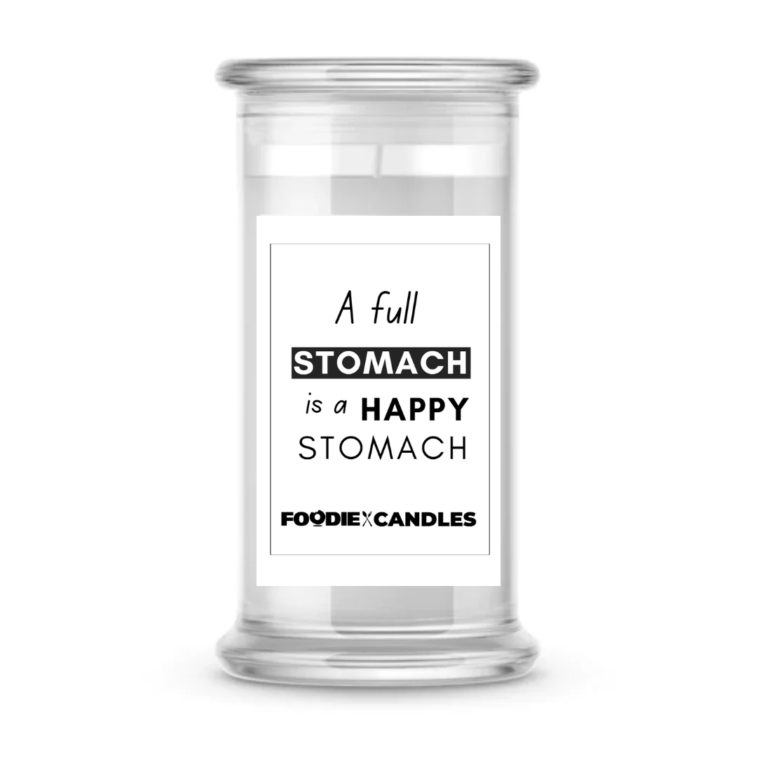 A full stomach is a happy stomach  | Foodie Candles