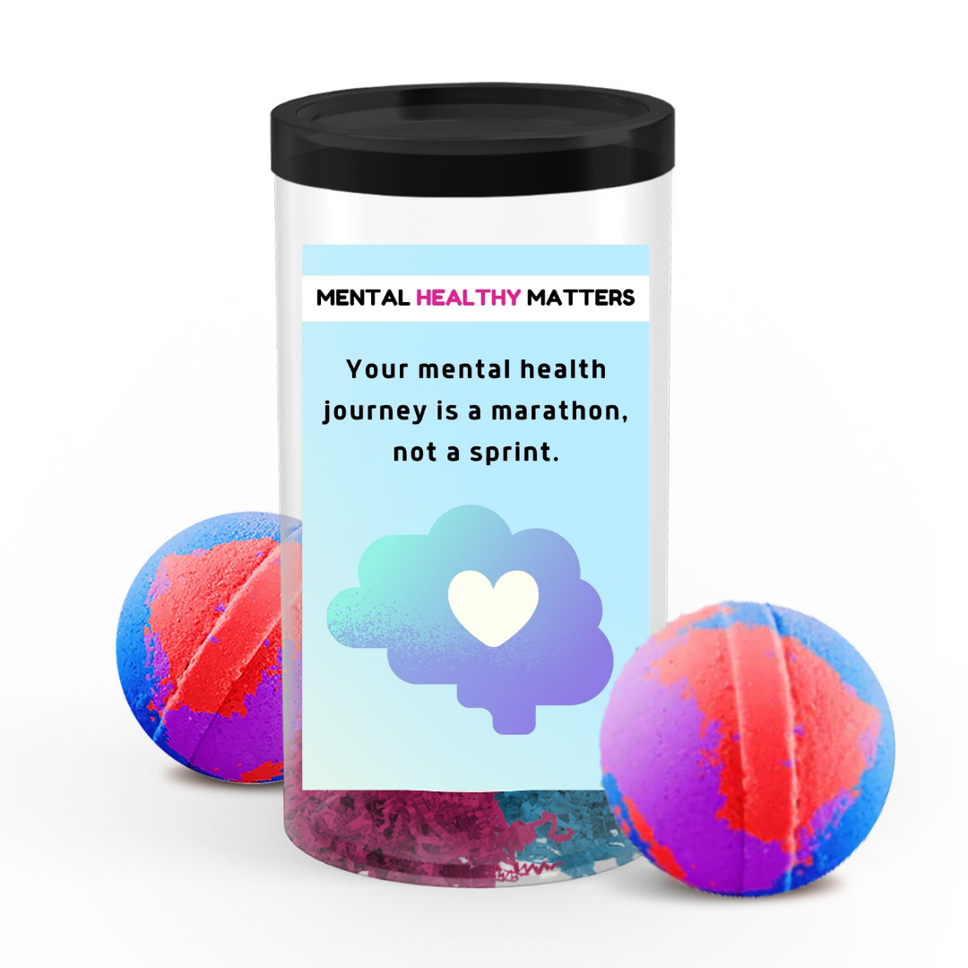 YOUR MENTAL HEALTH JOURNEY IS A MARATHON, NOT A SPIRIT | MENTAL HEALTH  BATH BOMBS