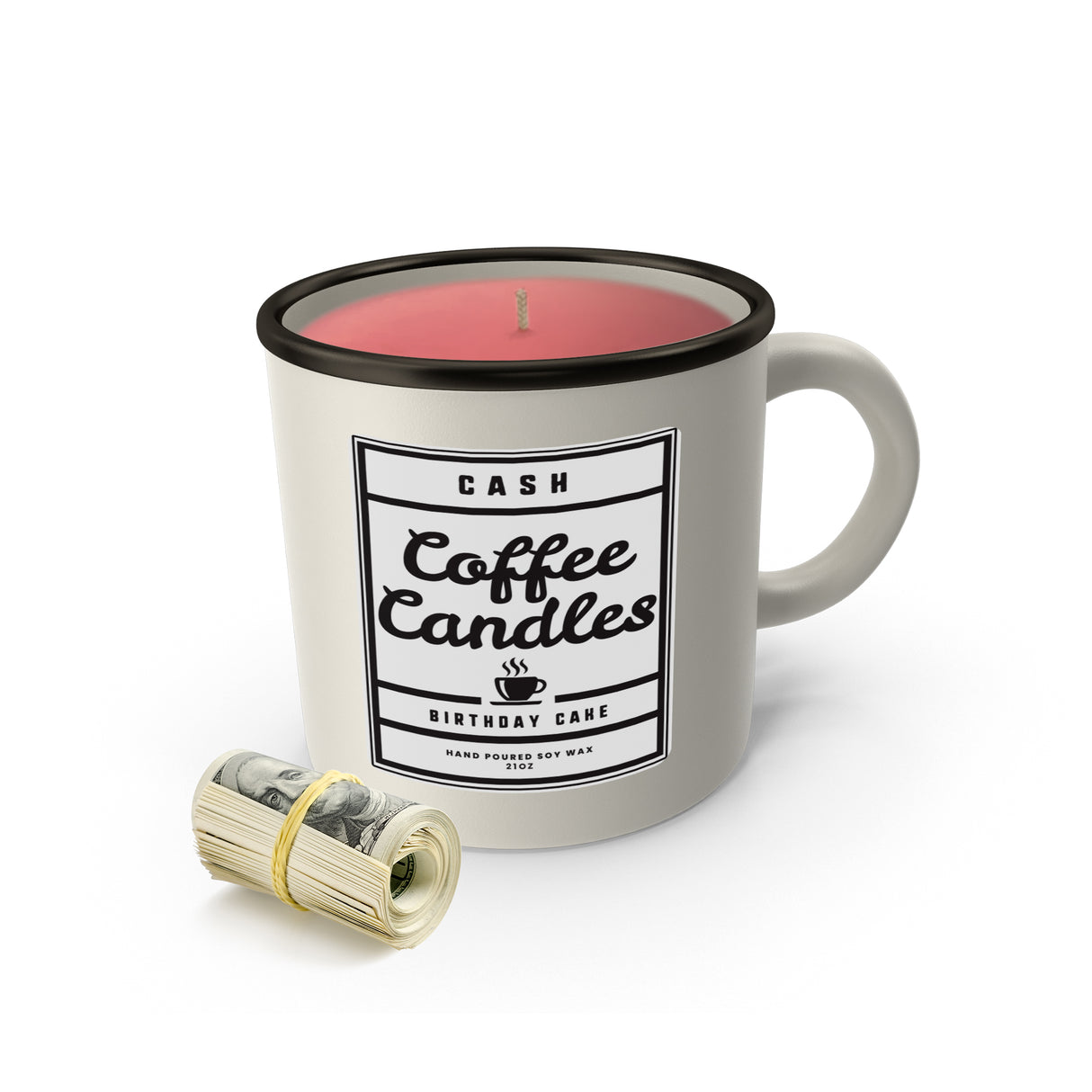 Birthday Cake Coffee Mug Candle