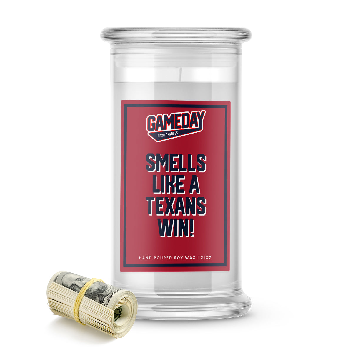 Houston Texans Game Day Cash Candle