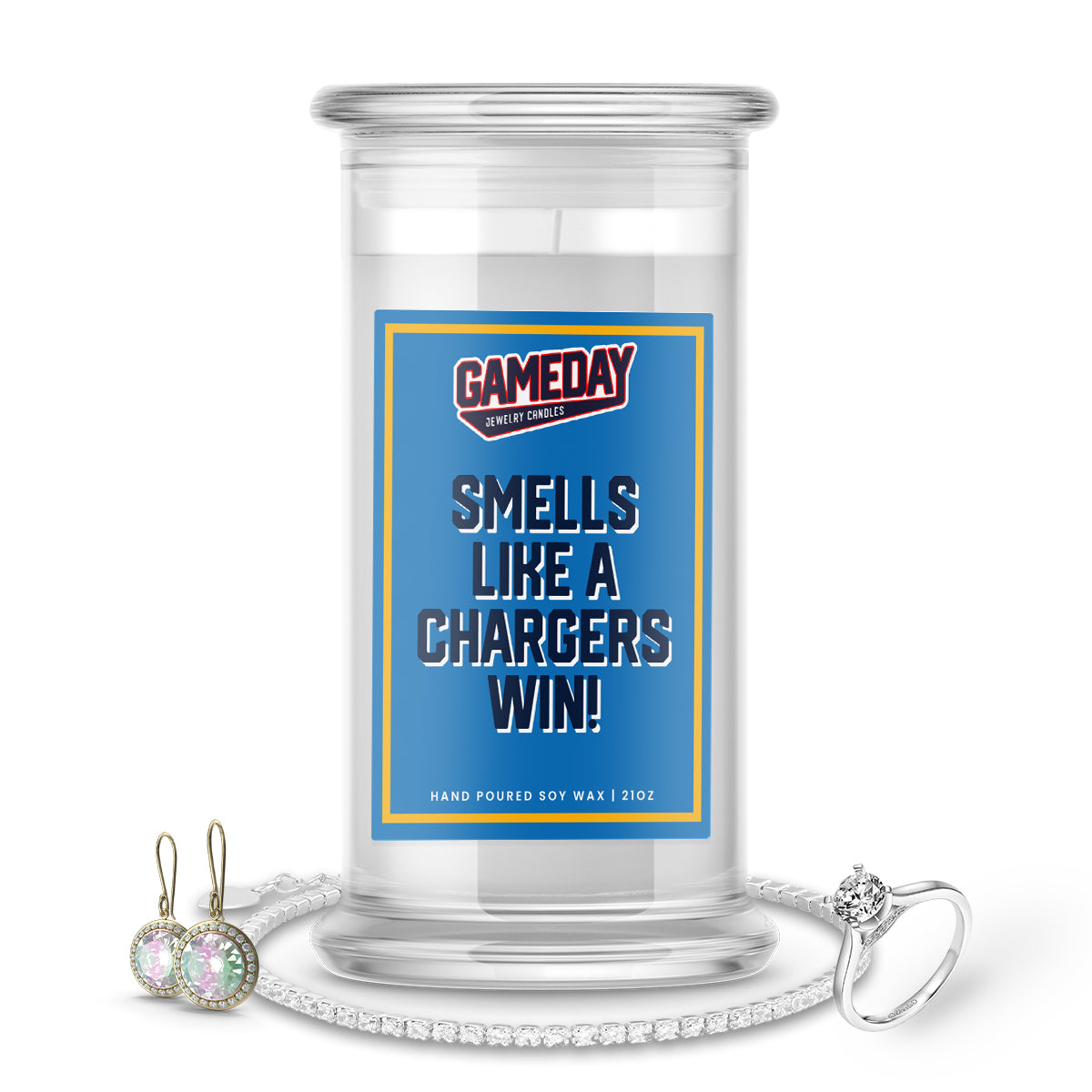 Las Angeles Chargers Game Day Jewelry Candles