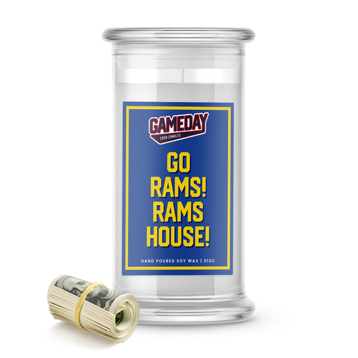 Los Angeles Rams GO RAMS! Cash Candle