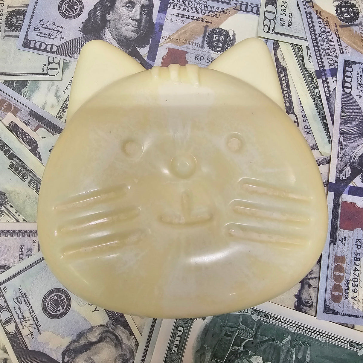 BIG FACE KITTY CAT CASH WAX MELT (WORLDS LARGEST!)