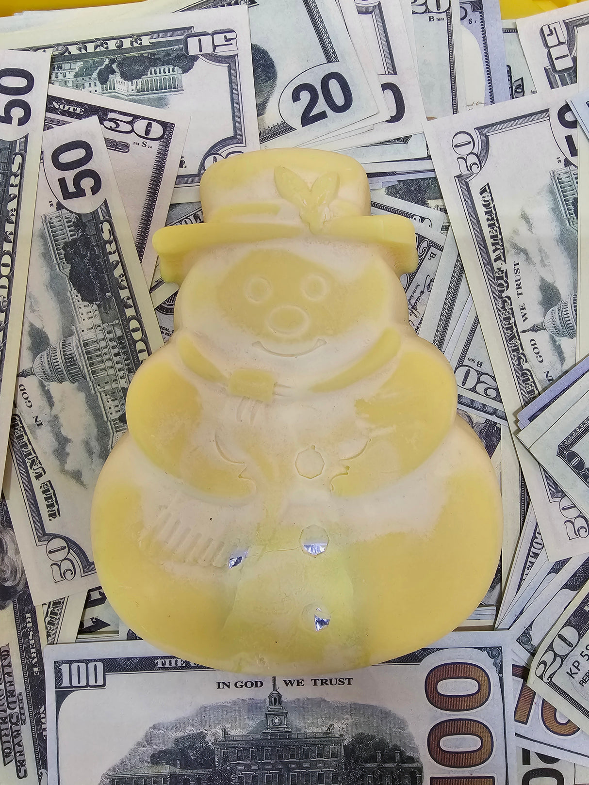 Giant Snowman Shaped Cash Wax Melt