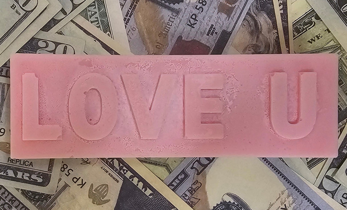 LARGE "LOVE U" CASH WAX MELT