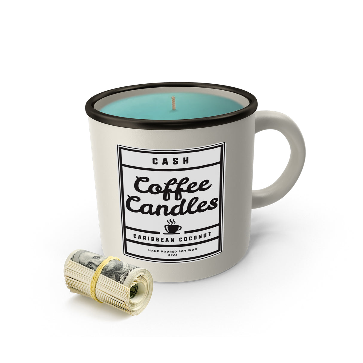 Caribbean Coconut Coffee Mug Candle