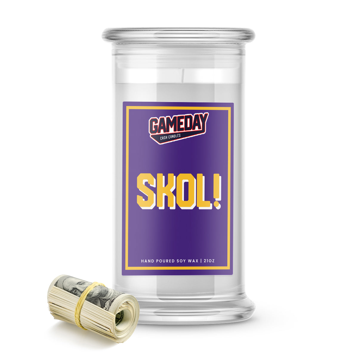 Minnesota Vikings SKOL! Cash Candle