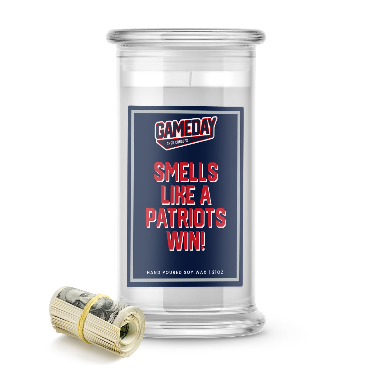 New England Patriots Game Day Cash Candle