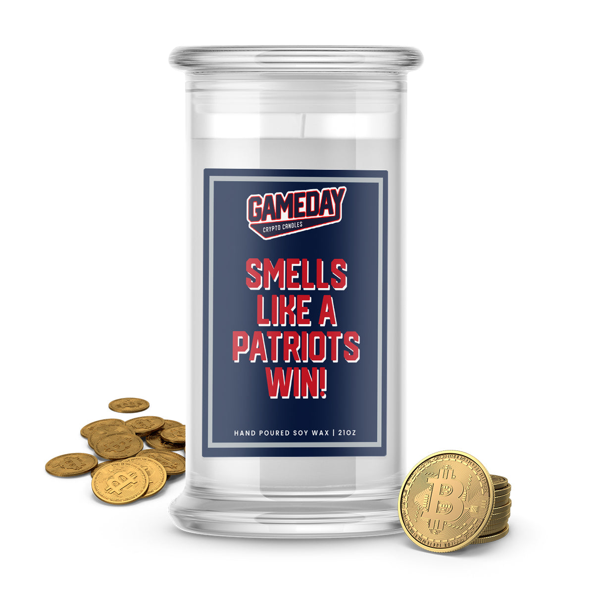 New England Patriots Game Day Crypto Candle