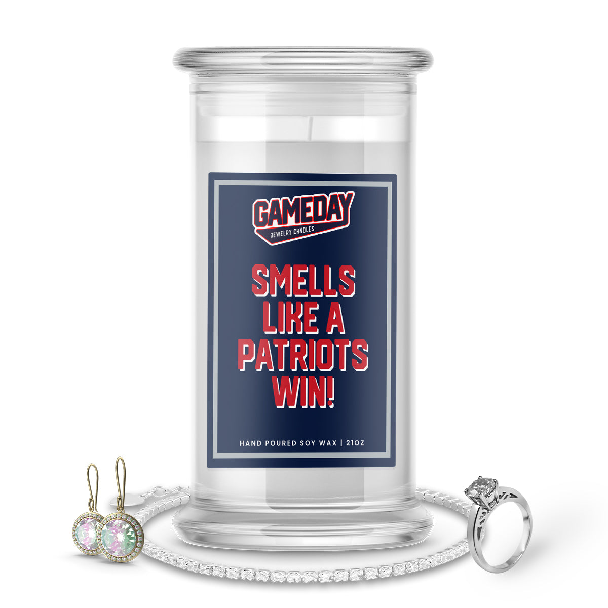 New England Patriots Game Day Jewelry Candles