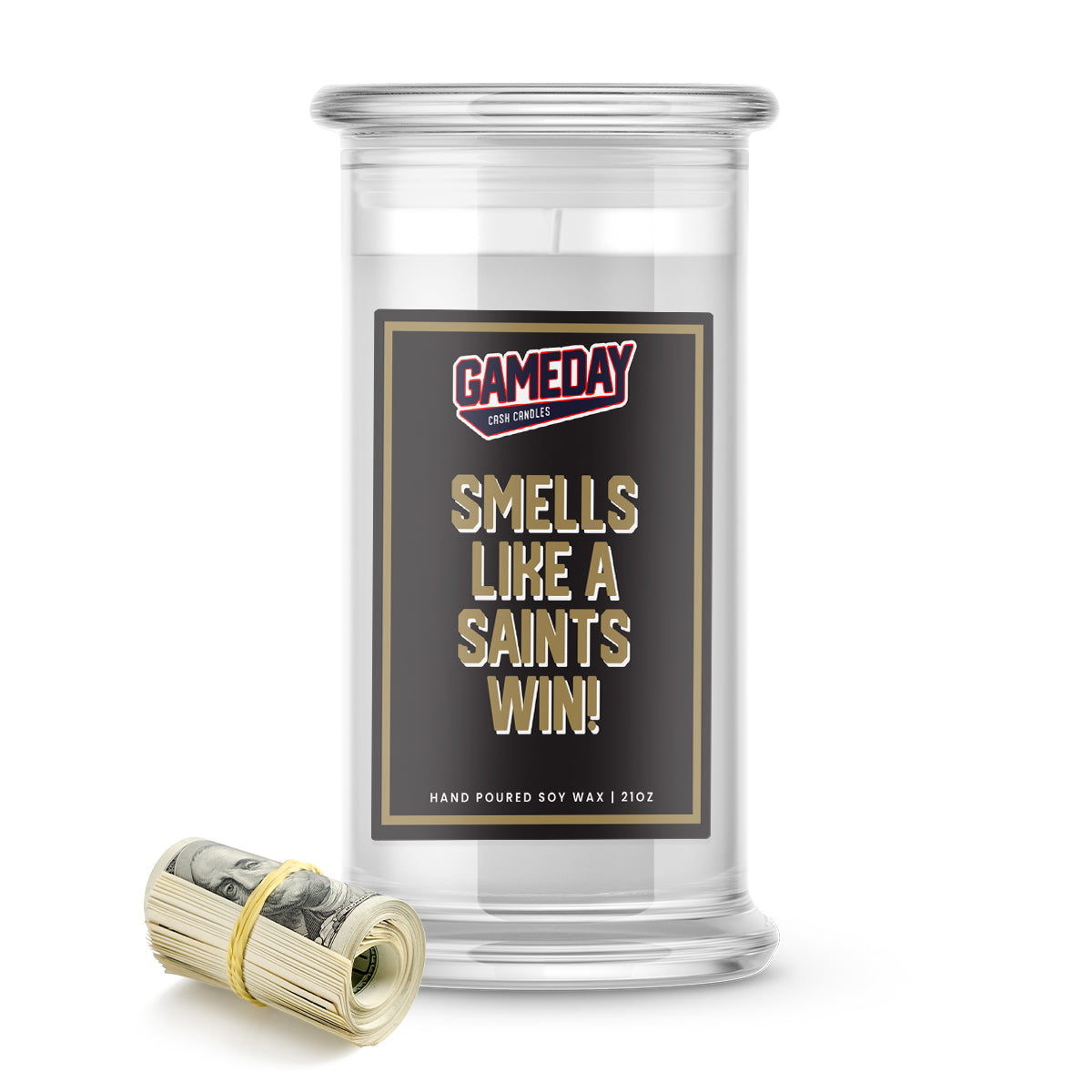 New Orleans Saints Game Day Cash Candle