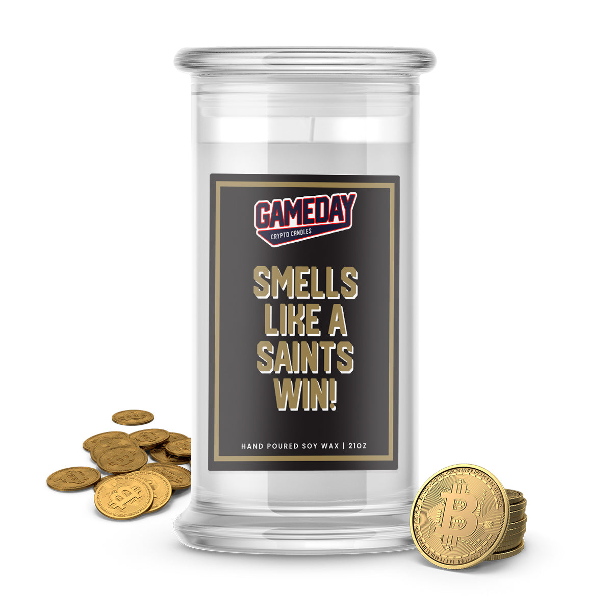 New Orleans Saints Game Day Crypto Candle