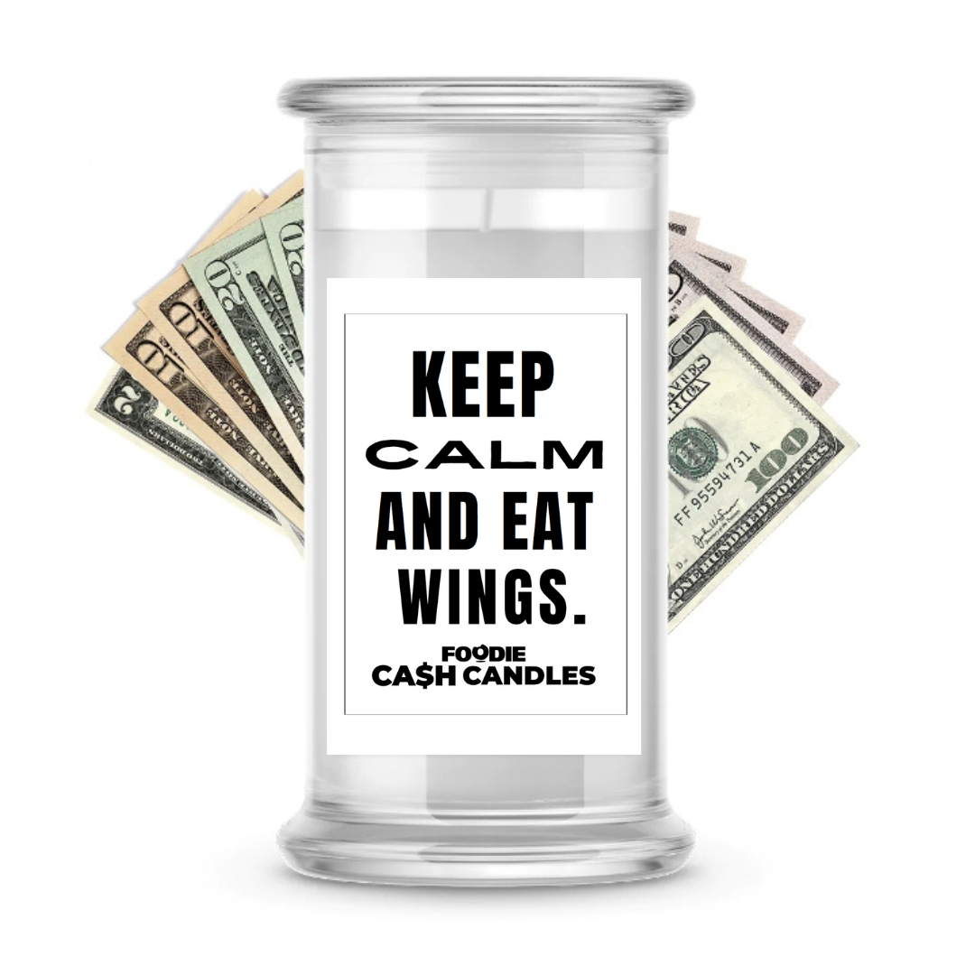 Keep calm and eat wings | Foodie Cash Candles