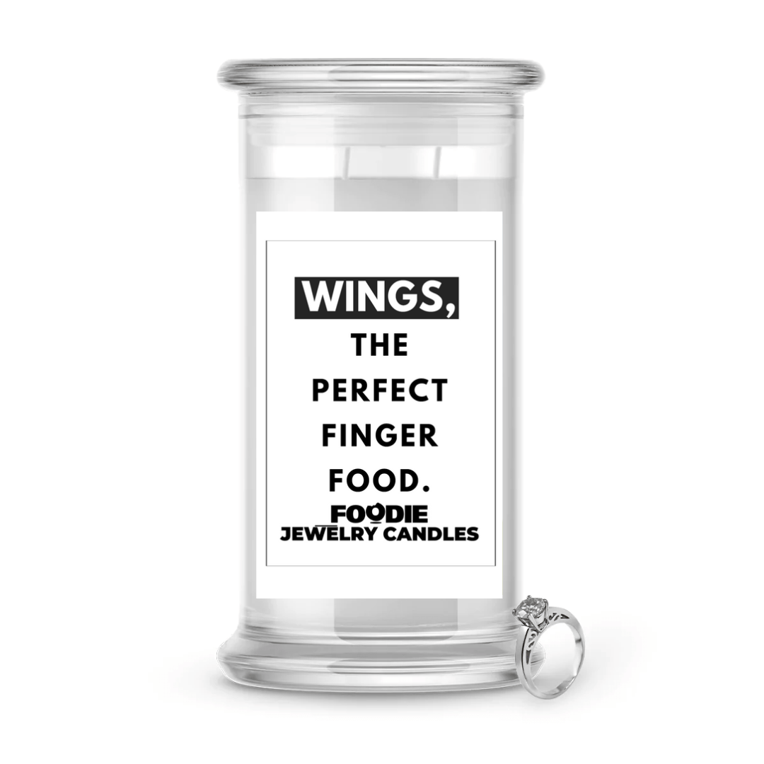 Wings, the perfect finger food | Foodie Jewelry Candles