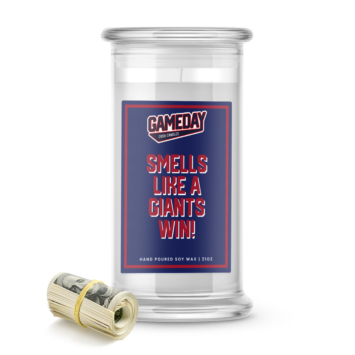 New York Giants Game Day Cash Candle