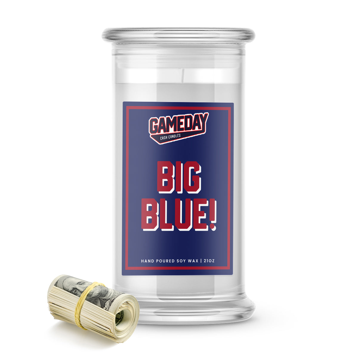 New York Giants BIG BLUE! Cash Candle