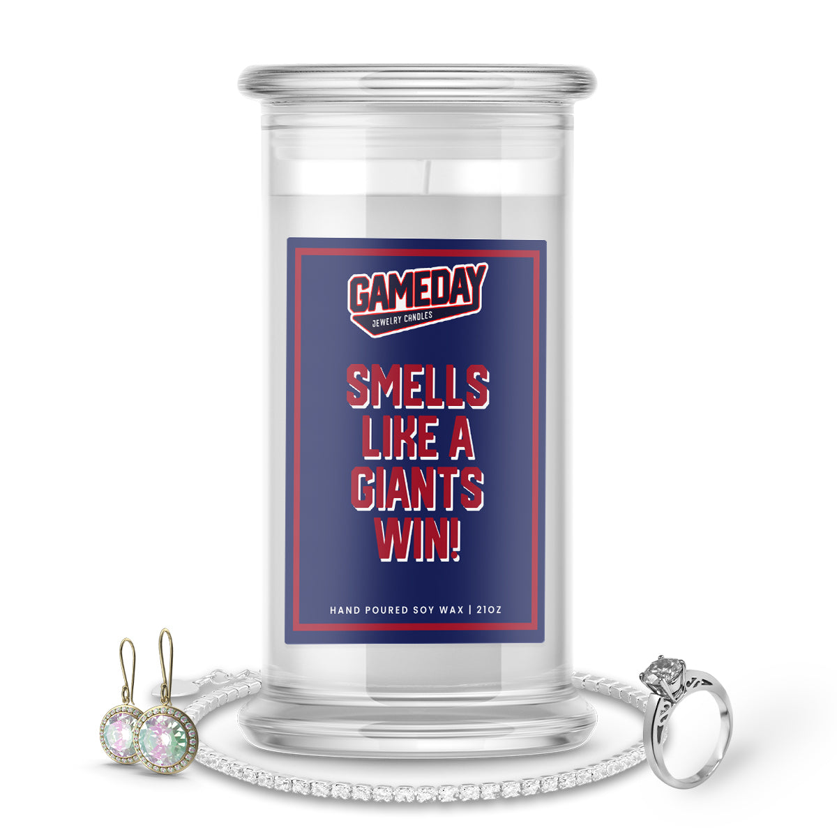 New York Giants Game Day Jewelry Candles