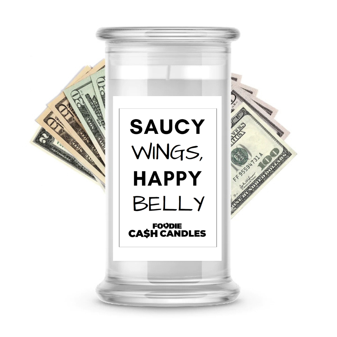 Saucy wings, happy belly | Foodie Cash Candles