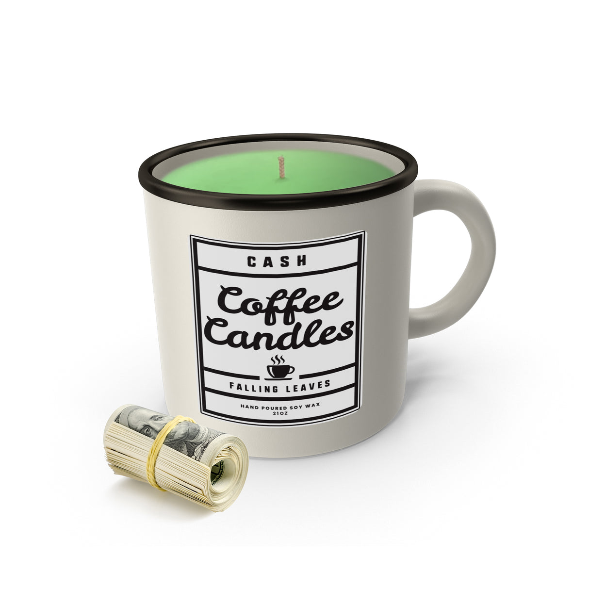 Falling Leaves Coffee Mug Candle