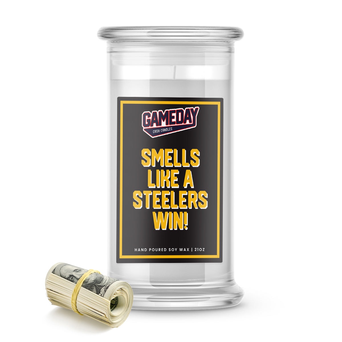 Pittsburgh Steelers Game Day Cash Candle