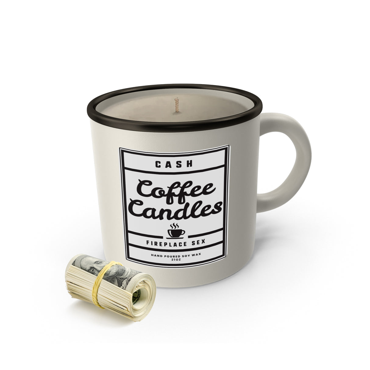 Fireplace Sex Coffee Mug Candle