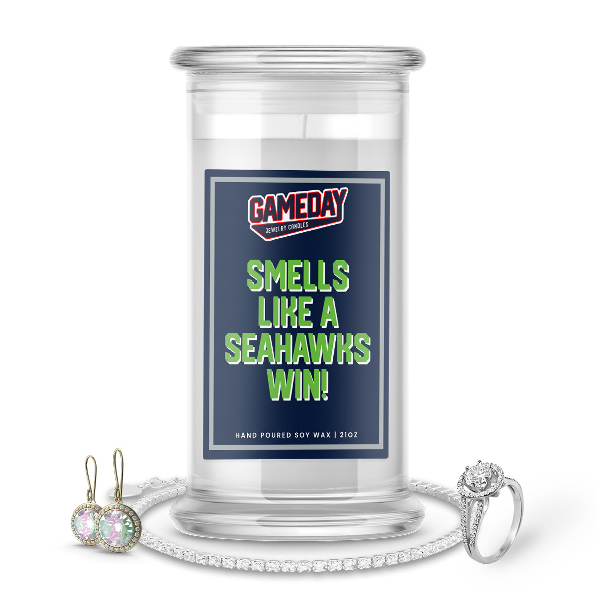 Seattle Seahawks Game Day Jewelry Candles