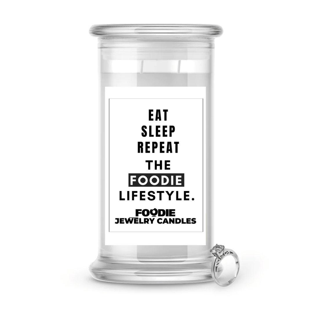 EAT SLEEP REPEAT THE FOODIE LIFESTYLE | Foodie Jewelry Candles