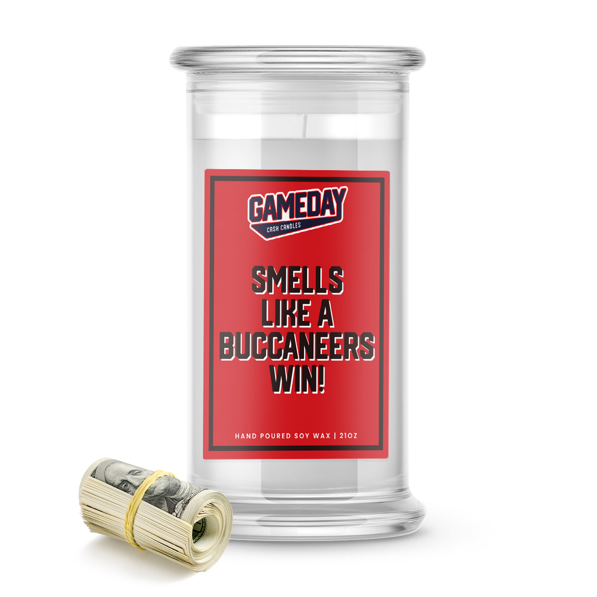 Tampa Bay Buccaneers Game Day Cash Candle