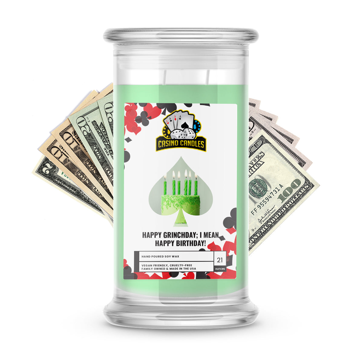 Happy Grinchday; I Mean Happy birthday! | Cash Casino Candles