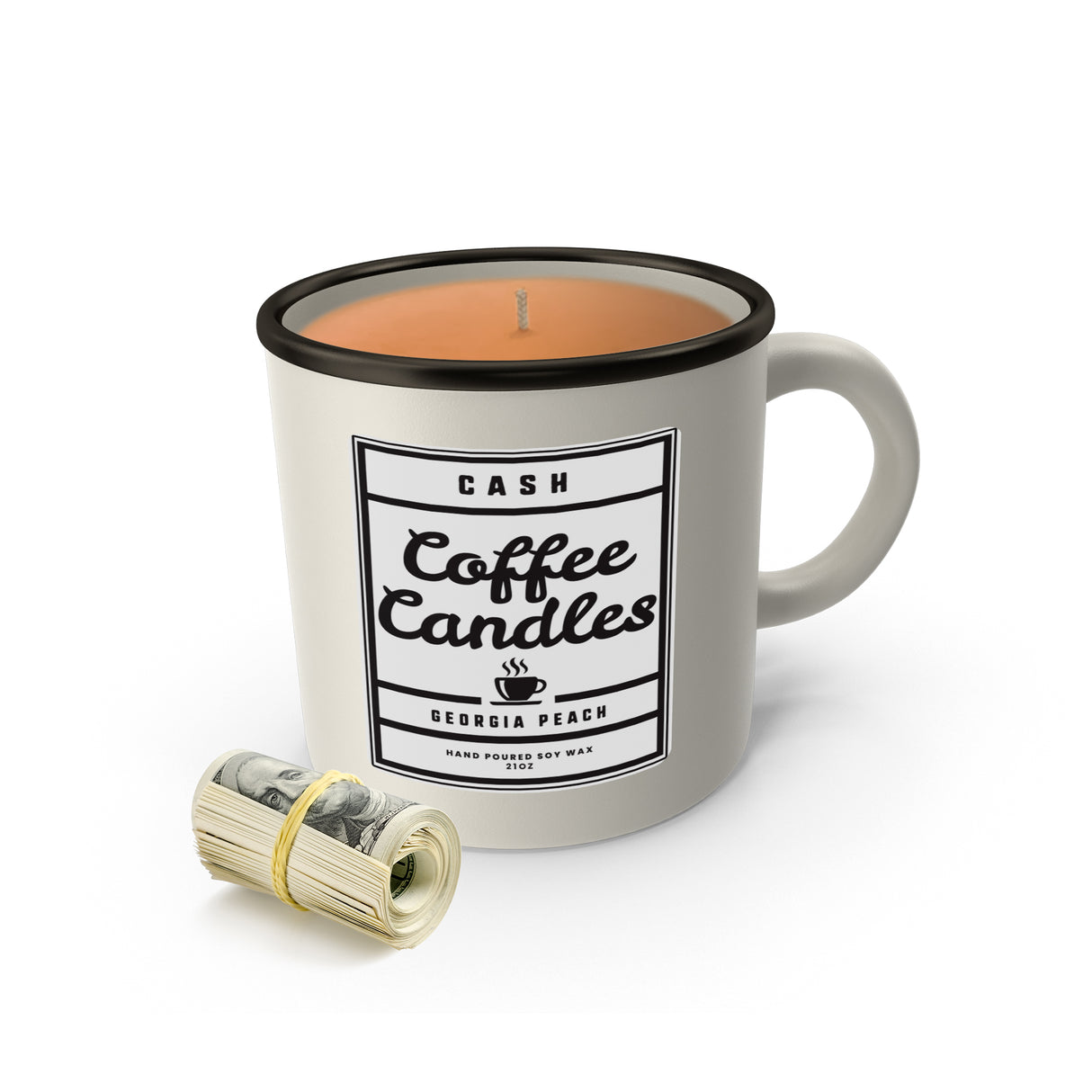 Georgia Peach Coffee Mug Candle