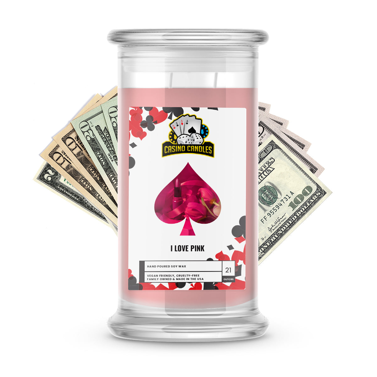 I Love Pink | Cash Casino Candles