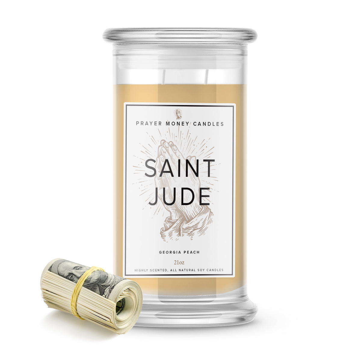 Saint Jude Prayer Candles - Georgia Peach Scent