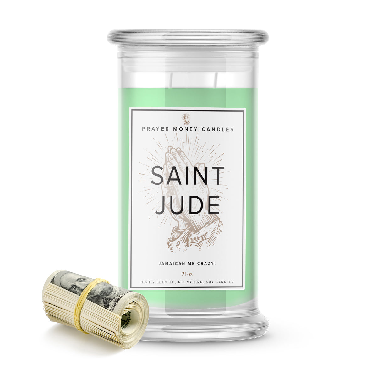 Saint Jude Prayer Candles - Jamaican Me Crazy Scent