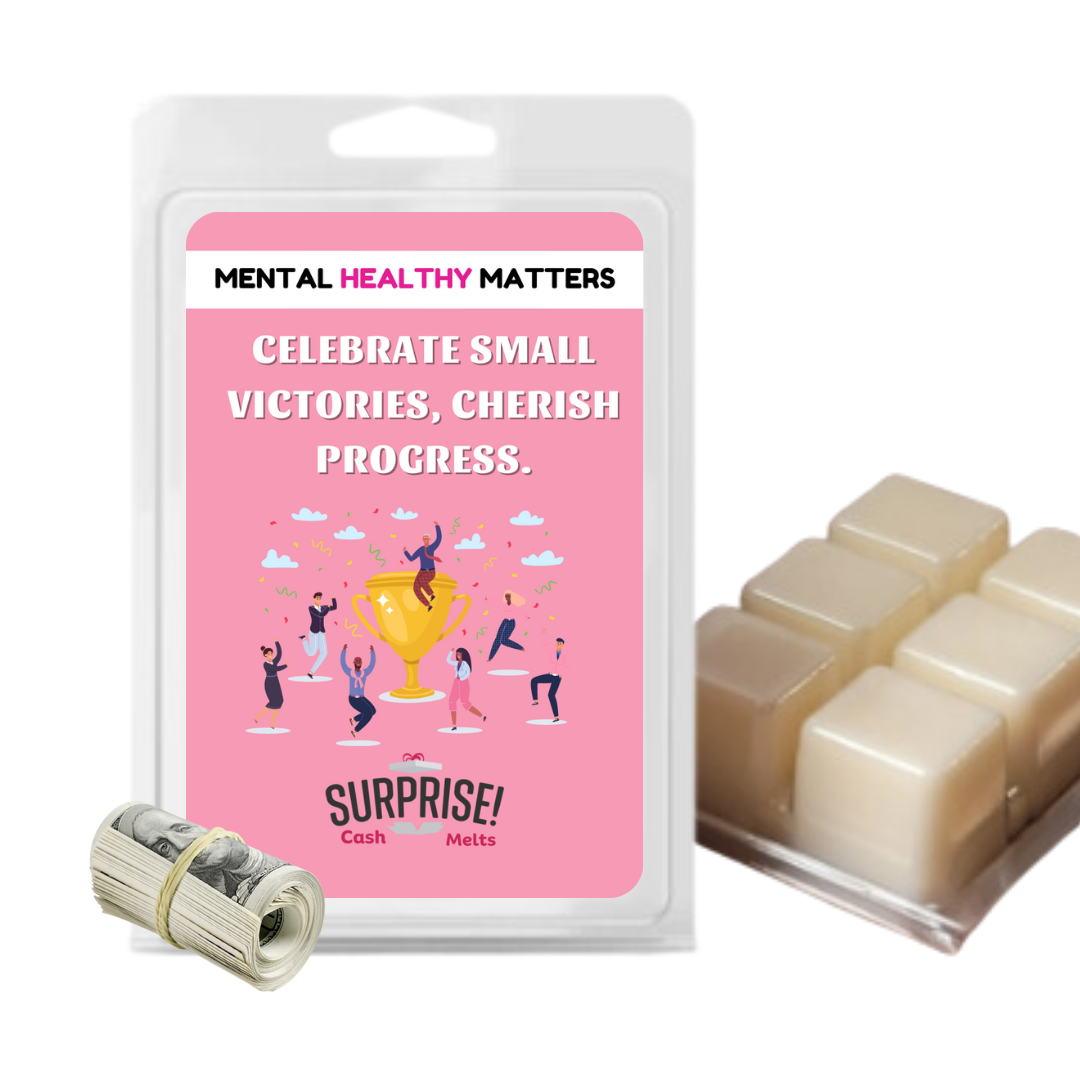 CELEBRATE SMALL VICTORIES, CHERISH PROGRESS | MENTAL HEALTH CASH WAX MELTS