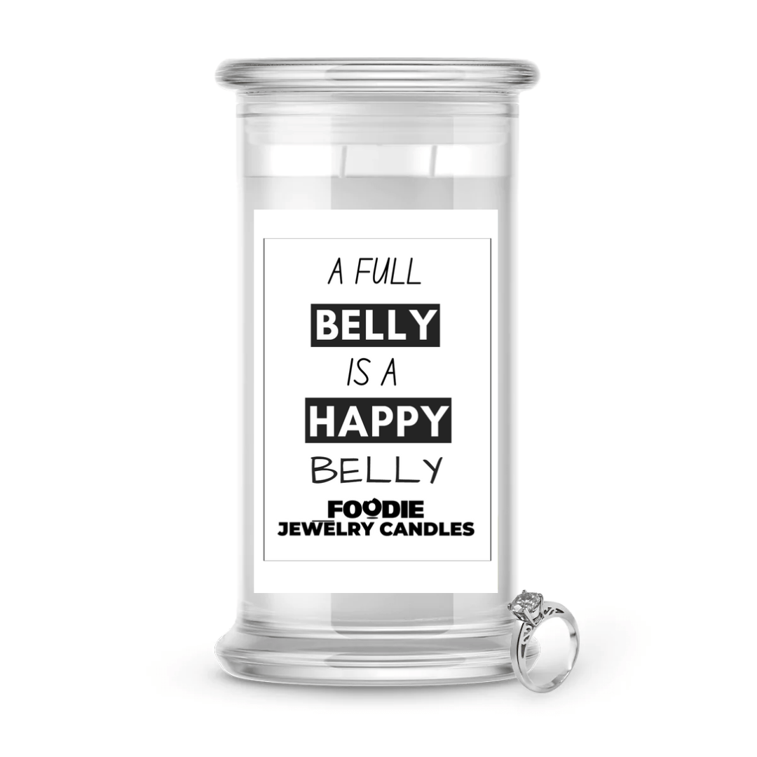 A Full Belly is a Happy Belly  | Foodie Jewelry Candles