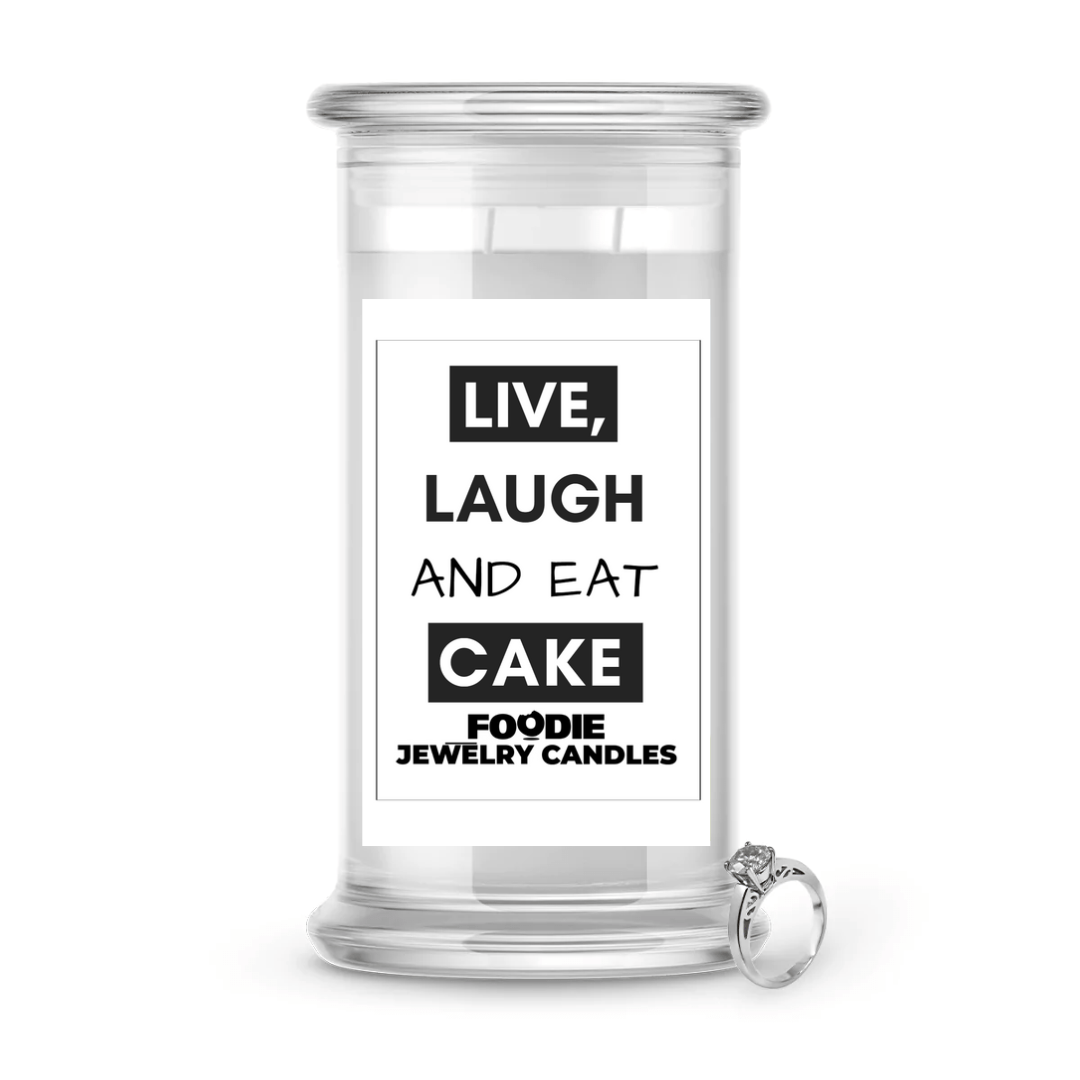 Live, Laugh and Eat Cake | Foodie Jewelry Candles