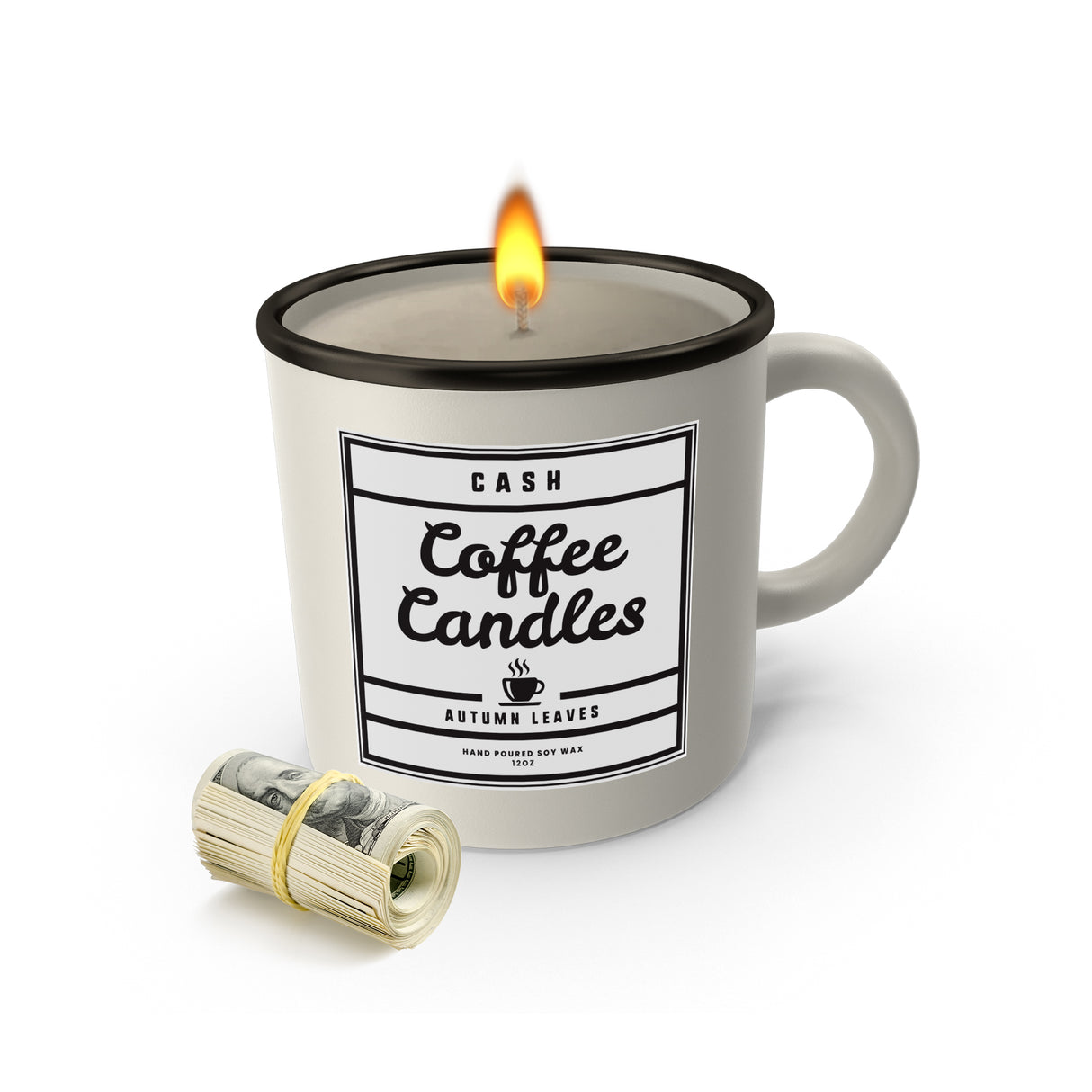 Autumn Leaves Coffee Mug Candle