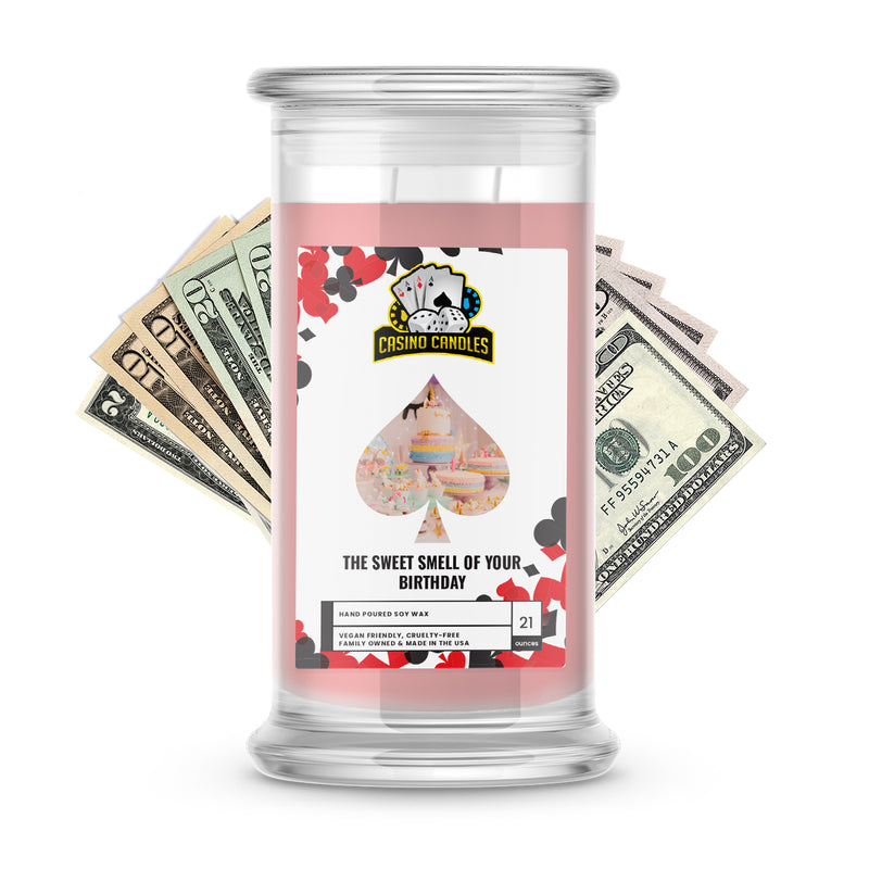 The Sweet Smell Of Our Birthday | Cash Casino Candles