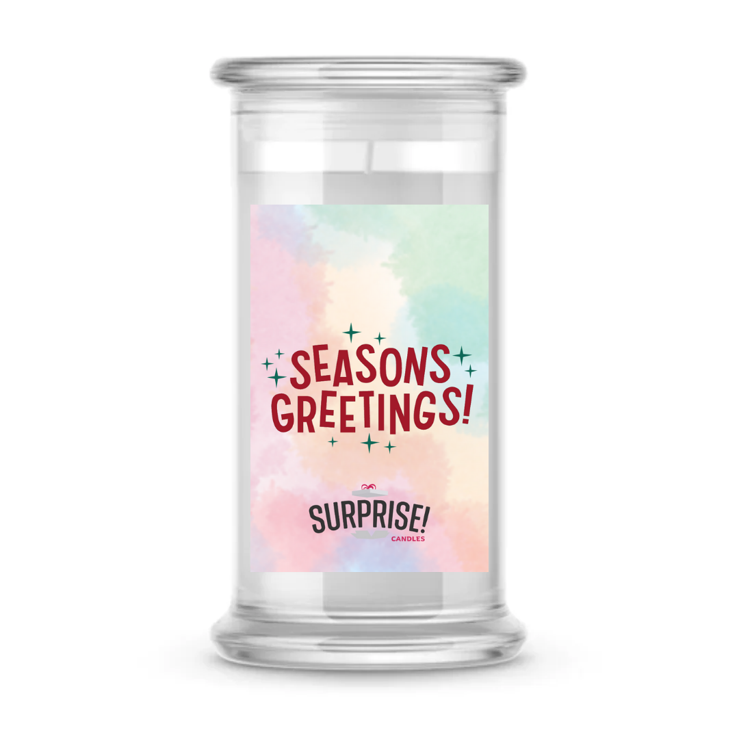 SEASONS GREETINGS! MERRY CHRISTMAS CANDLE