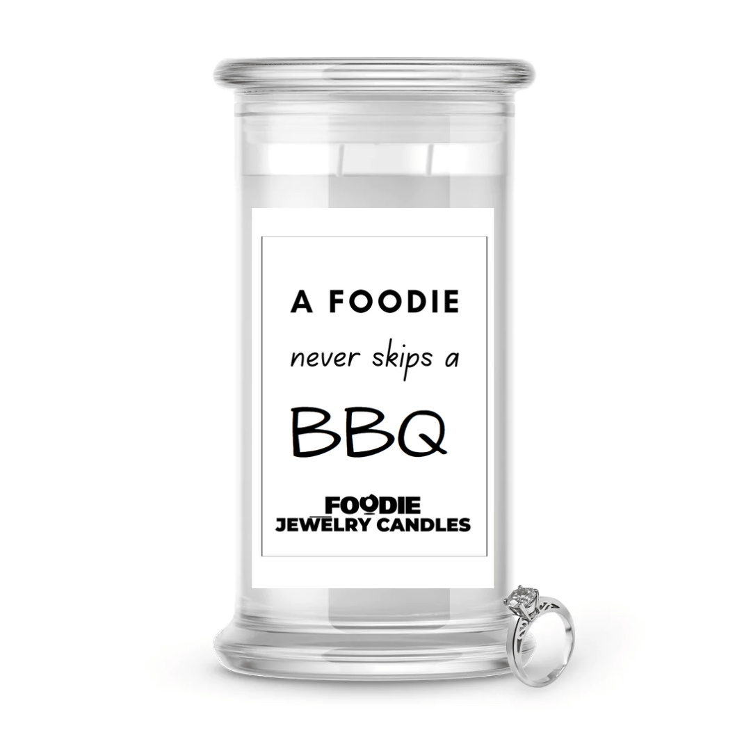 A foodie never skip a BBQ | Foodie Jewelry Candles