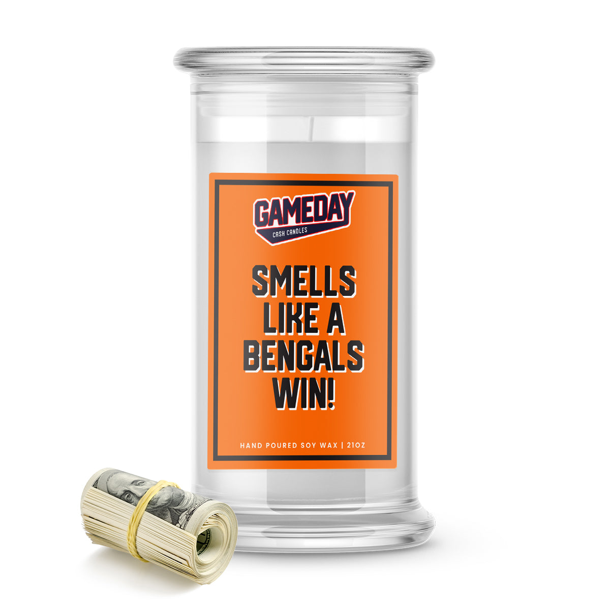 Cincinnati Bengals Game Day Cash Candle