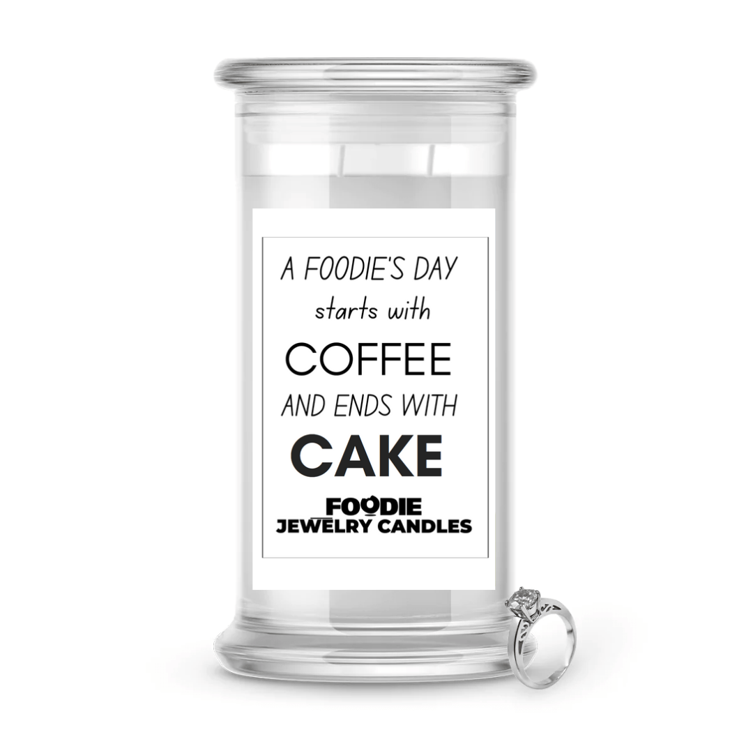 A Foodie's Day Start with coffee and Ends with Cake | Foodie Jewelry Candles