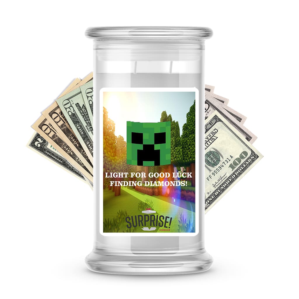 MINECRAFT Cash Money Candle