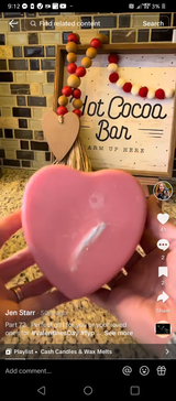 GIANT VALENTINES HEART SHAPED CASH WAX MELT Wax Melts