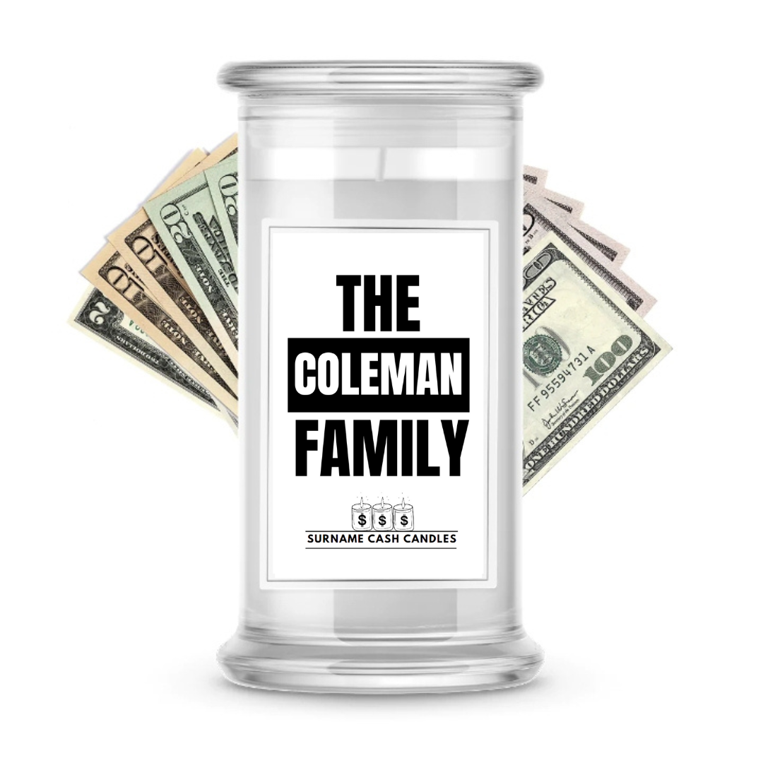 The Coleman Family | Surname Cash Candles
