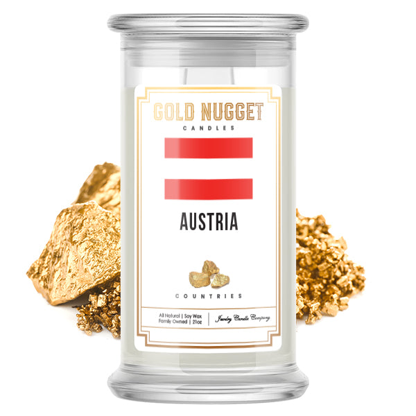 Austria Countries Gold Nugget Candles