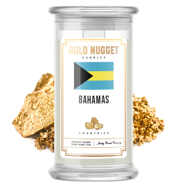 Bahamas Countries Gold Nugget Candles