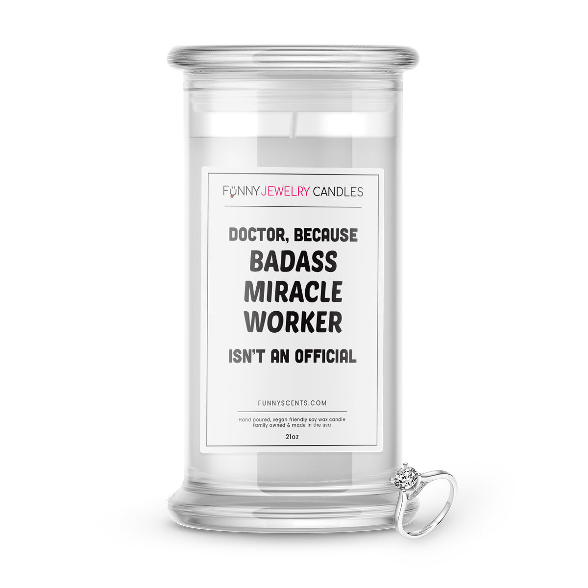 Doctor, Because Badass Miracle Worker isn't an Official Job Title Jewelry Funny Candles